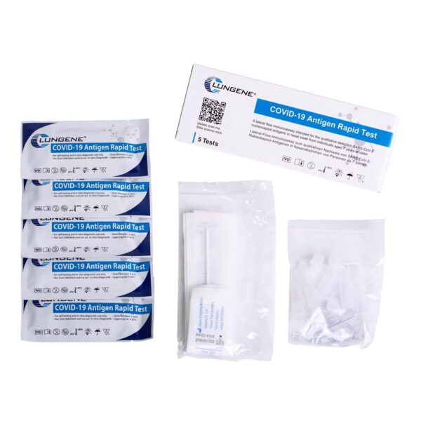 Clungene Covid-19 Antigen Rapid Test, Corona-Schnelltest, 5er Pack, Laientest